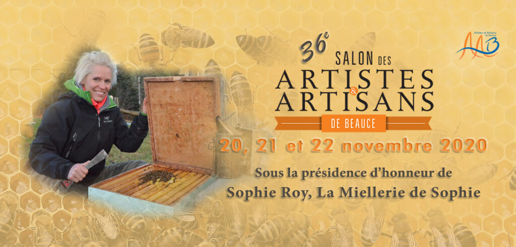 Affiche du salon des artistes et artisans de Beauce avec Sophie Roy.